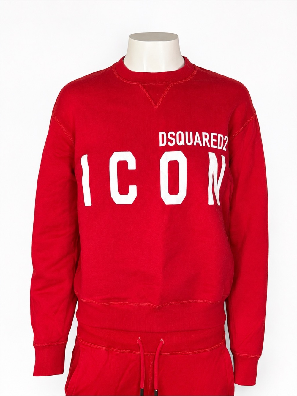 DSQUARED2 Women’s Red ICON Sweatshirt Jogger Set XS/S Made in Italy Tracksuit